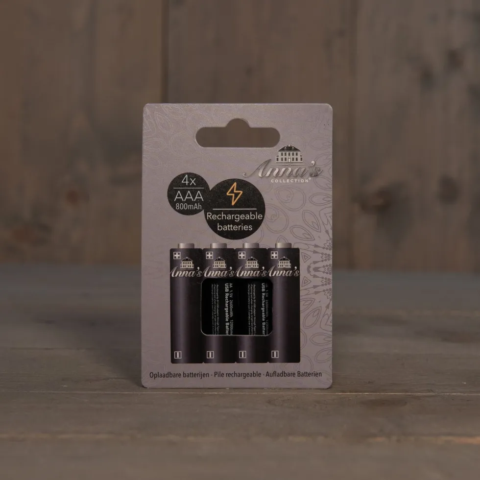 Anna's Collection oplaadbare batterij AAA 4 stuks