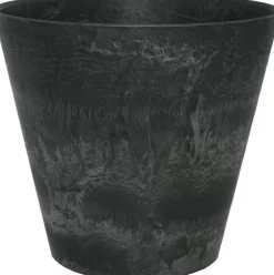 Artstone bloempot Claire D22 H20 cm zwart