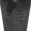 Artstone bloempot Claire D13 H14 cm zwart
