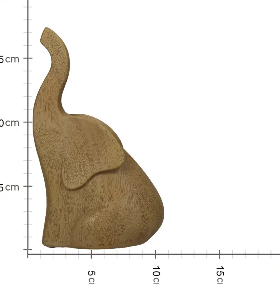 Beeld Olifant naturel 11 x 7,5 x 17,5 cm