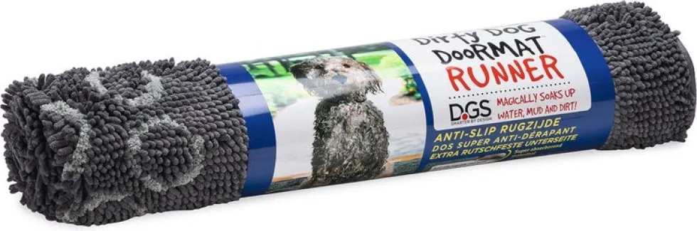 Beeztees droogloopmat Dirty Dog grijs 152 x 76 x 2 cm