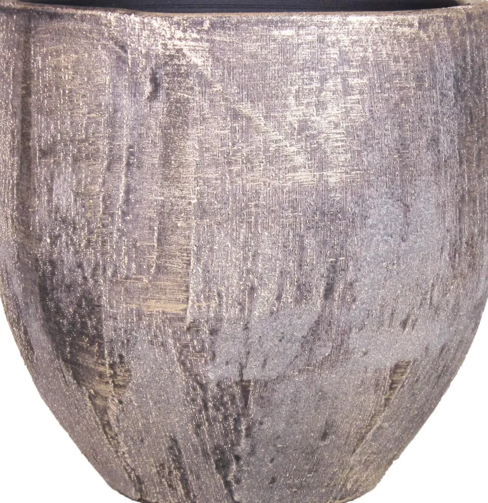 Bela Arte bloempot Madeira goud / grijs D 17 H 16 cm