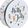 Bewaarblik Holly Jolly wit D 19,2 H 7 cm