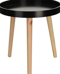 Bijzettafel Luigi zwart 41 x 6 x 40,5 cm