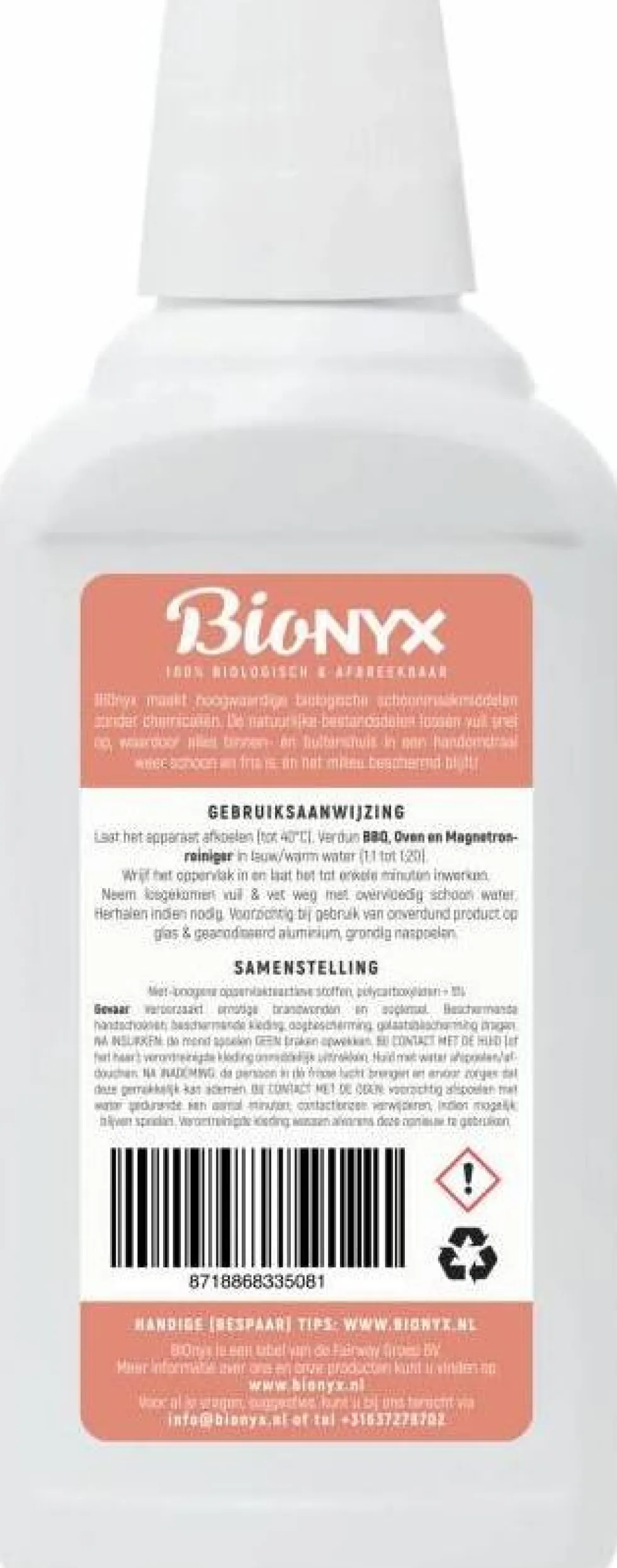BIOnyx BBQ oven magnetronreiniger 500 ml