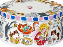 Blond Amsterdam bewaarblik kat D 20 H 10 cm