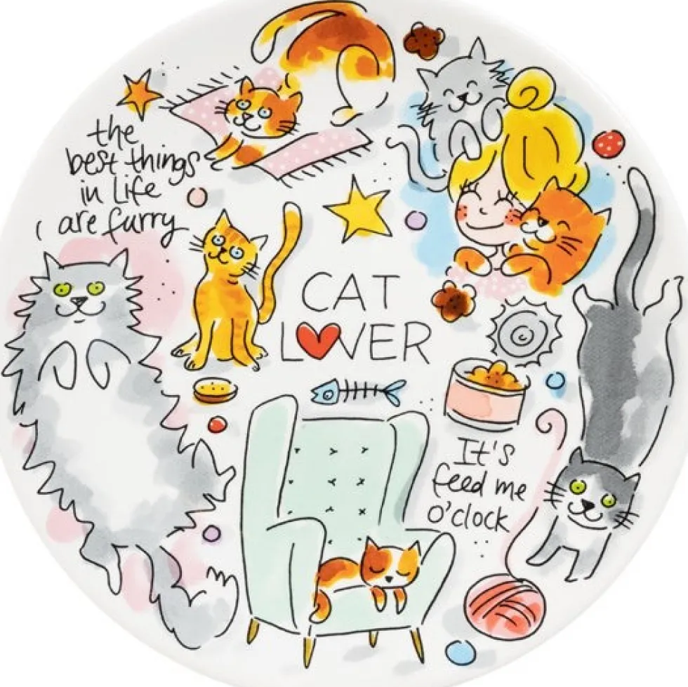 Blond Amsterdam bord Cat Lover D 22 H 2 cm