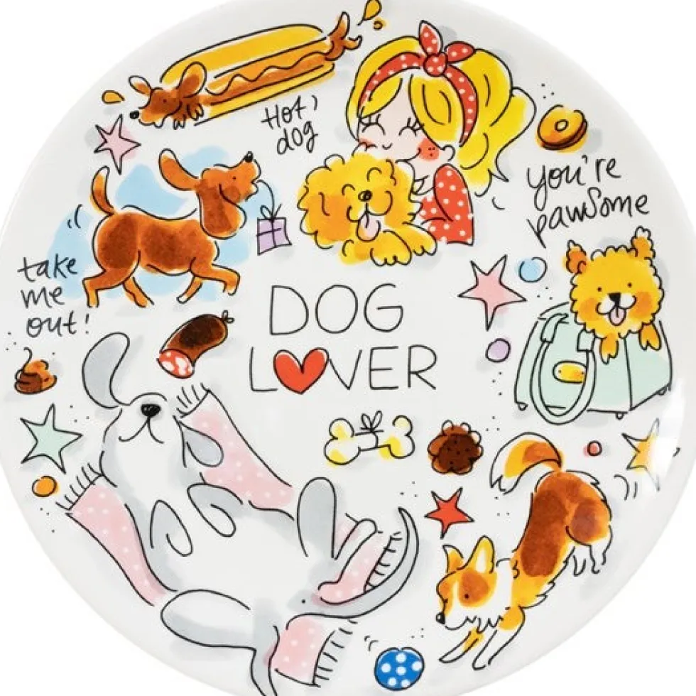 Blond Amsterdam bord Dog Lover D 22 H 2 cm
