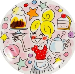 Blond Amsterdam bord Even Bijkletsen girl D 12 H 1 cm