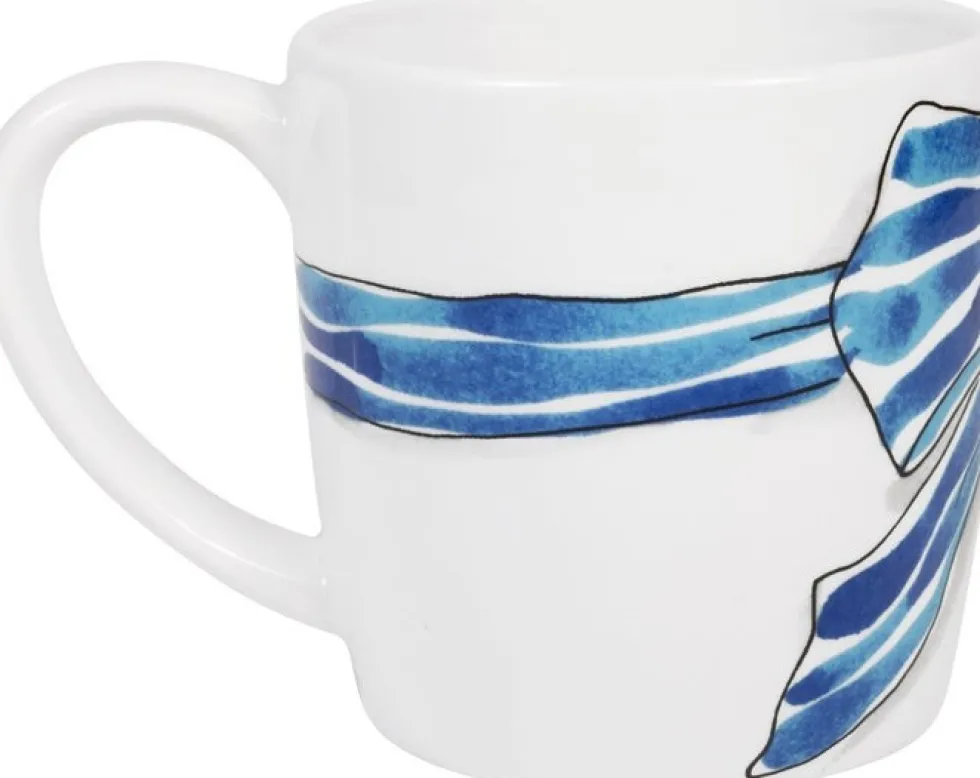 Blond Amsterdam cappucino mok Even Bijkletsen strik blauw 500 ml