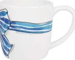 Blond Amsterdam cappucino mok Even Bijkletsen strik blauw 500 ml