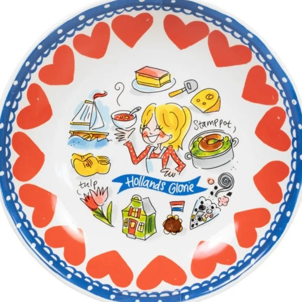 Blond Amsterdam diep bord Hollands Glorie multi D 23 H 5 cm