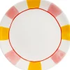 Blond Amsterdam dinerbord Even Bijkletsen roze / geel D 26 H 2,5 cm