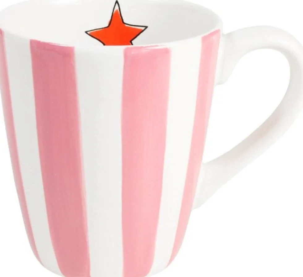 Blond Amsterdam mok Even Bijkletsen stripe roze 0,35 L