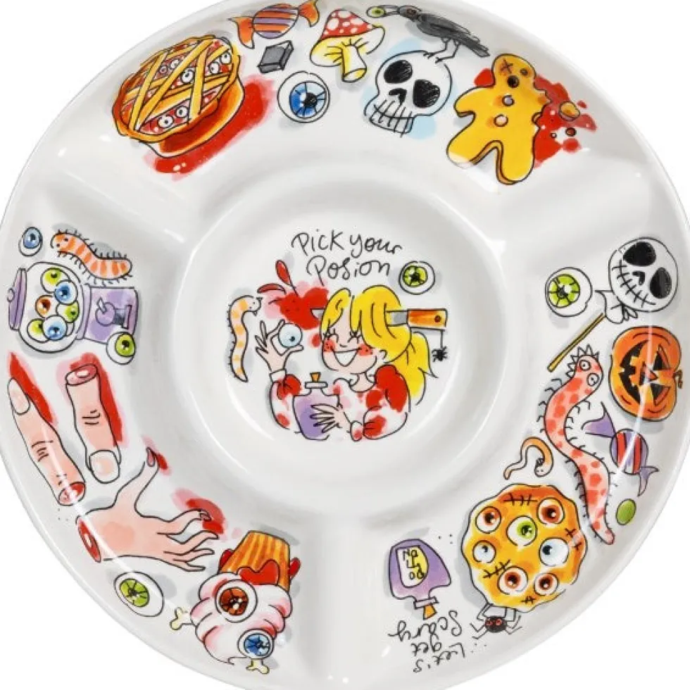 Blond Amsterdam snackschaal Halloween wit D 26 H 3,5 cm