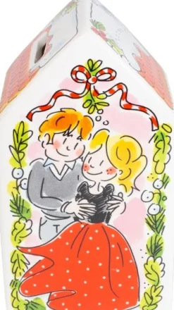 Blond Amsterdam spaarpot Christmas 8,3 x 8,3 x 14 cm