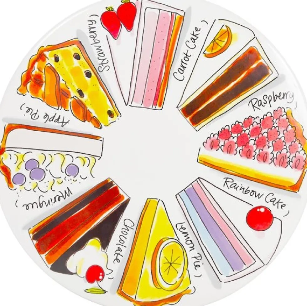 Blond Amsterdam taartplateau Even Bijkletsen cake D 33 H 9 cm