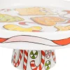 Blond Amsterdam taartplateau Christmas wit D 24 H 10 cm