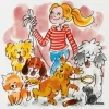 Blond Amsterdam tegel Dog 13 x 13 x 0,5 cm