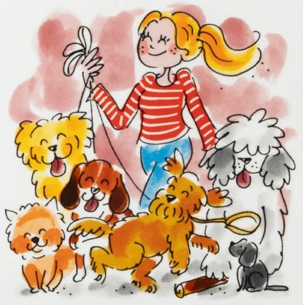 Blond Amsterdam tegel Dog 13 x 13 x 0,5 cm