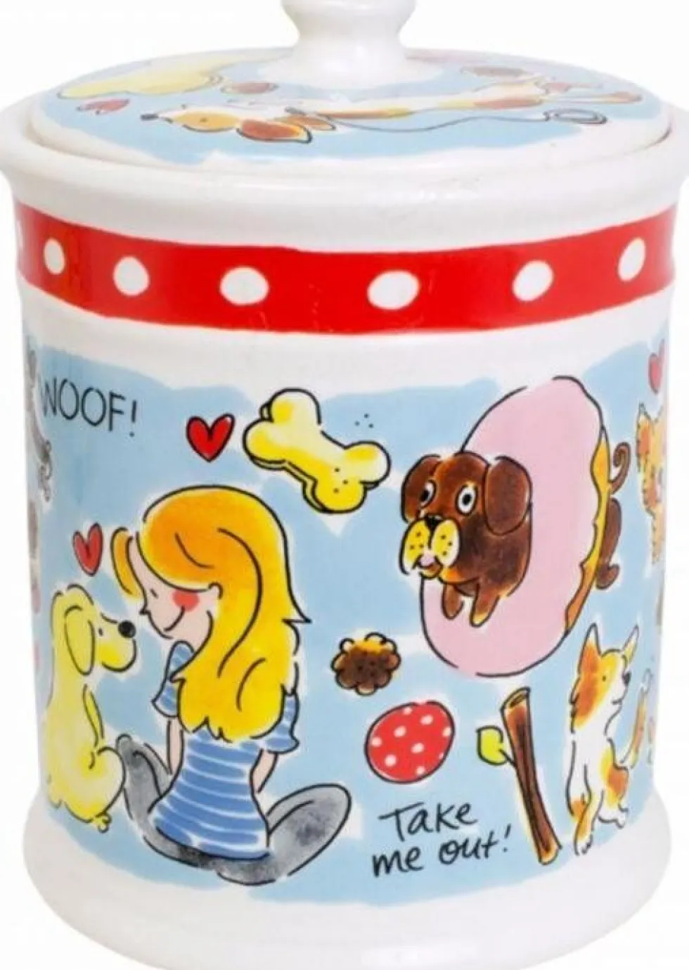 Blond Amsterdam voorraadpot Animals hond D 16 H 22,5 cm