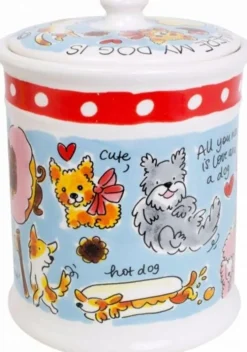 Blond Amsterdam voorraadpot Animals hond D 16 H 22,5 cm