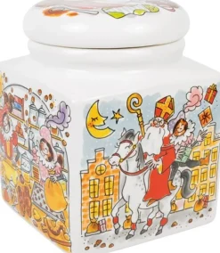Blond Amsterdam voorraadpot Sint wit 16 x 16 x 20 cm