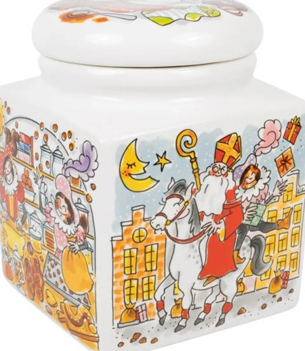 Blond Amsterdam voorraadpot Sint wit 16 x 16 x 20 cm