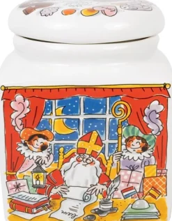 Blond Amsterdam voorraadpot Sint wit 16 x 16 x 20 cm