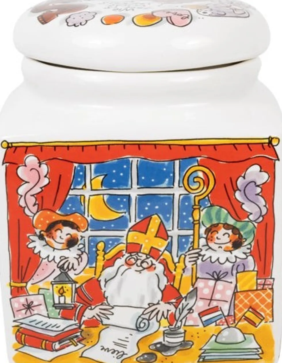 Blond Amsterdam voorraadpot Sint wit 16 x 16 x 20 cm