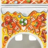 Blond Amsterdam waxinelichthouder Christmas gingerbread multi 8 x 8 x 14 cm