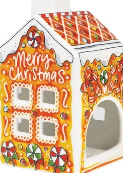 Blond Amsterdam waxinelichthouder Christmas gingerbread multi 8 x 8 x 14 cm