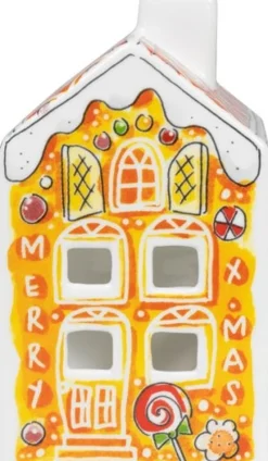 Blond Amsterdam waxinelichthouder Christmas gingerbread multi 8 x 8 x 14 cm