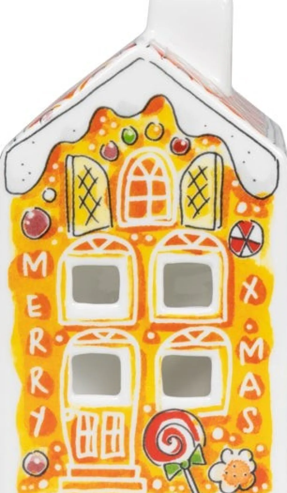 Blond Amsterdam waxinelichthouder Christmas gingerbread multi 8 x 8 x 14 cm