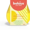 Bolsius citronella kaars geel D 9,1 H 9,4 cm