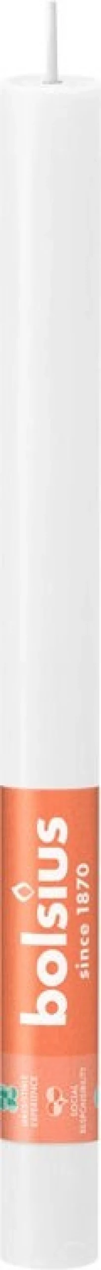 Bolsius dinerkaars Rustiek wit D 2,3 H 27 cm