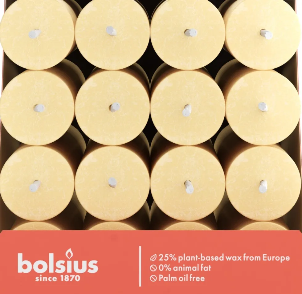 Bolsius dinerkaars Shine beige 13 uur D 2,3 x H 27 cm