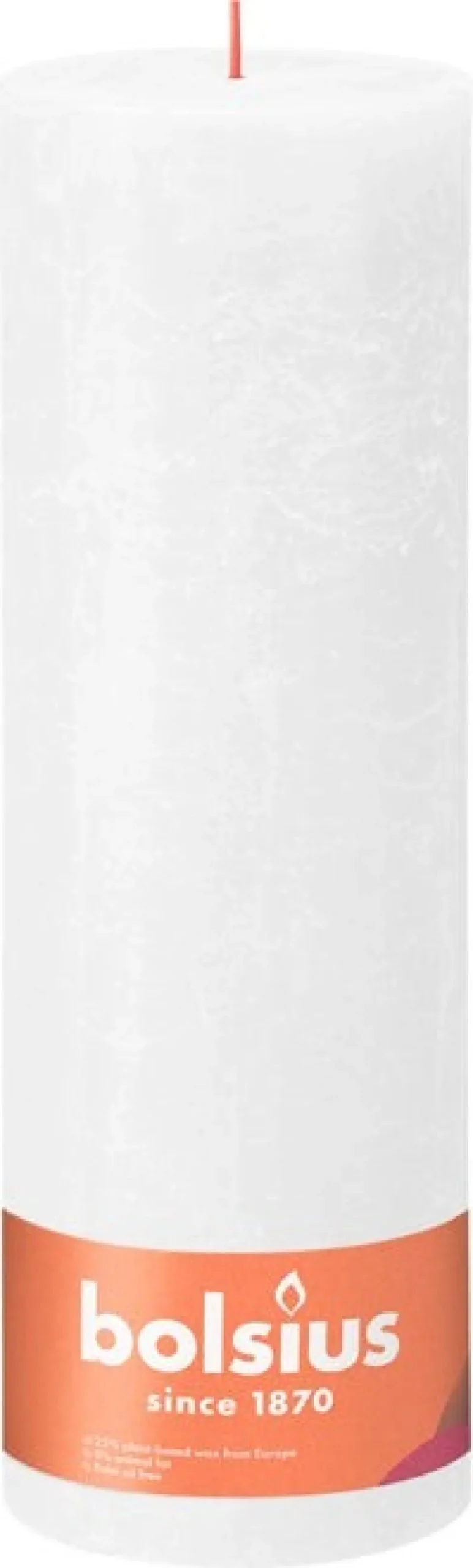Bolsius dinerkaars Shine wit 200 uur D 10 H 30 cm