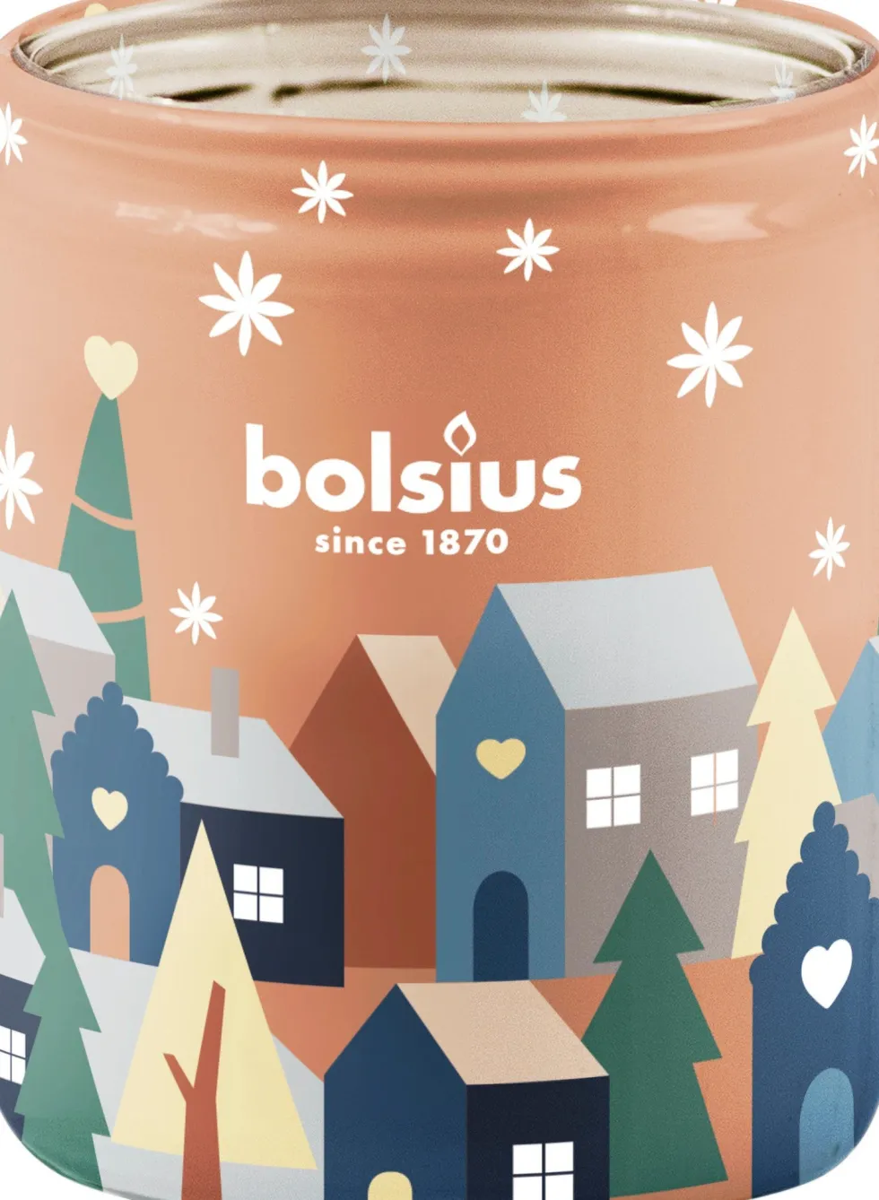 Bolsius geurkaars True Glow Silent Night wit 23 uur D 8,2 H 6,8 cm