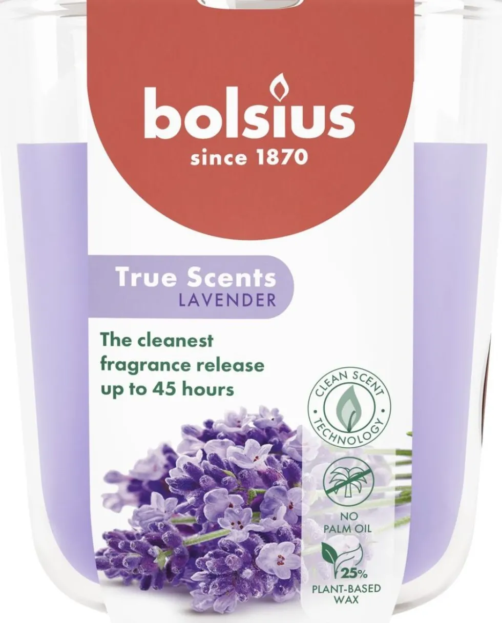 Bolsius geurkaars True Scents Lavender paars 45 uur D 8,4 H 5,2 cm