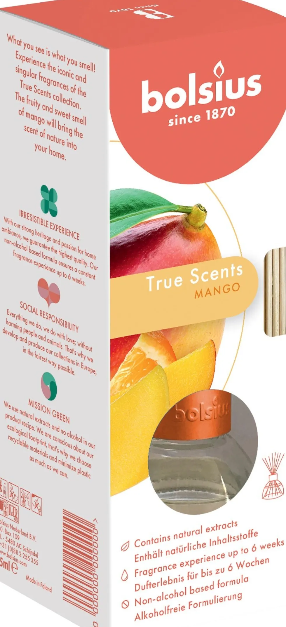Bolsius geurstokjes True Scents Mango 45 ml