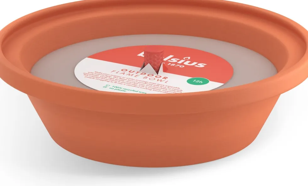 Bolsius kaars in pot Deco lights terracotta D 22,7 H 6,5 cm