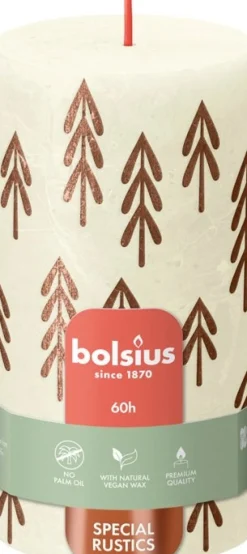 Bolsius stompkaars Bolsius Shine wit 60 uur D 6,8 H 13 cm