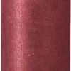 Bolsius stompkaars Rustiek Shimmer rood 85 uur D 6,8 H 19 cm