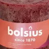 Bolsius stompkaars Rustiek Shine bordeaux 62 uur D 10 H 10 cm