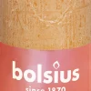 Bolsius stompkaars Rustiek Shine geel 30 uur D 5 H 10 cm