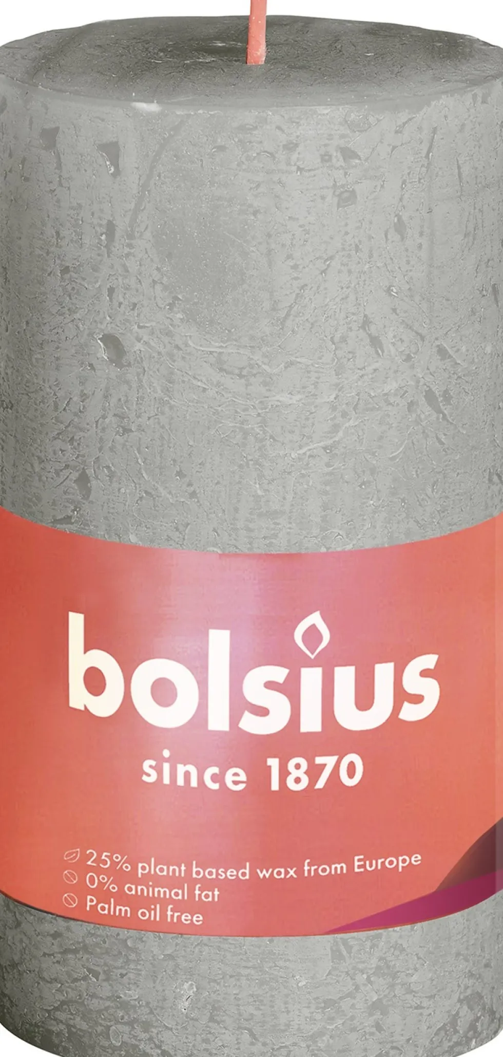 Bolsius stompkaars Rustiek Shine groen 30 uur D 5 H 10 cm