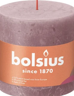 Bolsius stompkaars Rustiek Shine roze / grijs 62 uur D 10 H 10 cm
