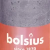 Bolsius stompkaars Rustiek Shine paars 30 uur D 5 H 10 cm