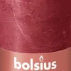 Bolsius stompkaars Rustiek Shine rood 60 uur D 6,8 H 13 cm